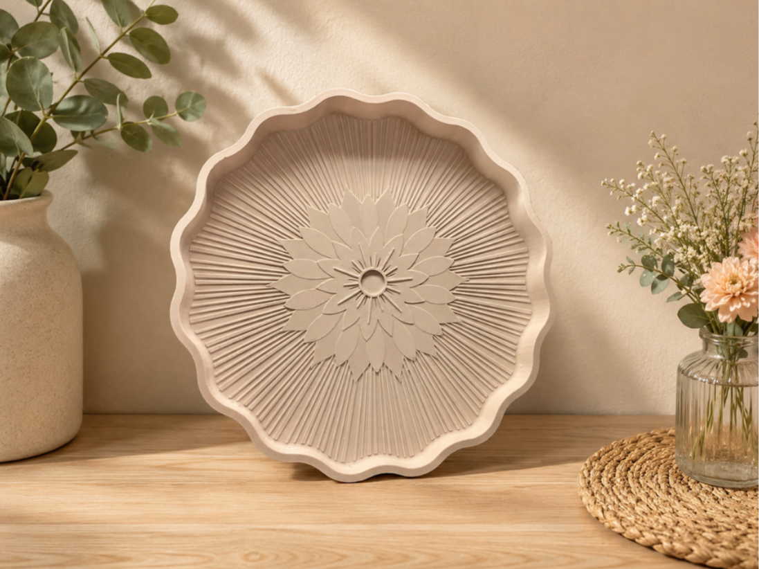 Blooming Sunburst Decorative Tray