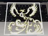 White layer with gold trim