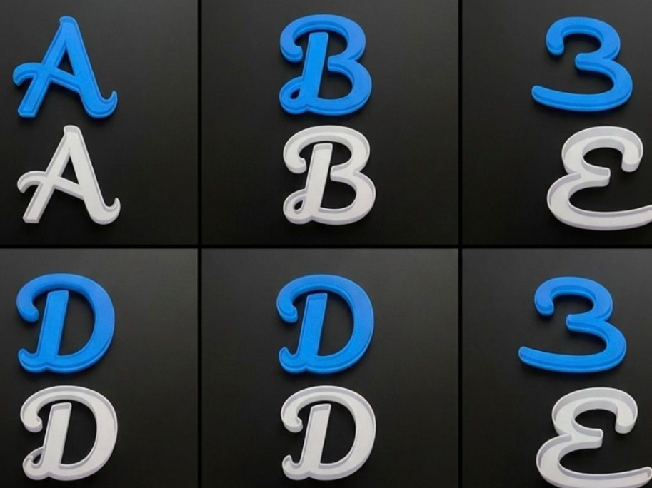 Lettera 3D e numeri nomi vuote LED a incastro 