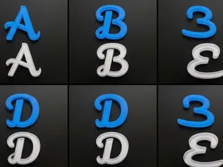 Lettera 3D e numeri nomi vuote LED a incastro 
