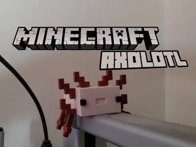 Articulated Minecraft Axolotl | No Glue
