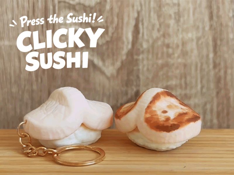 Clicky Sushi – Scallop Nigiri Fidget Toy
