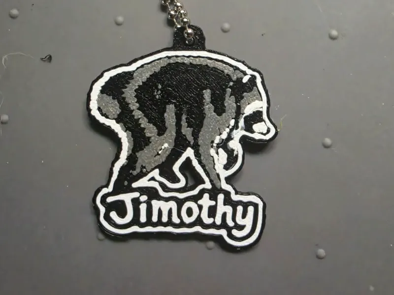 Jimothy the Raccoon Keychain