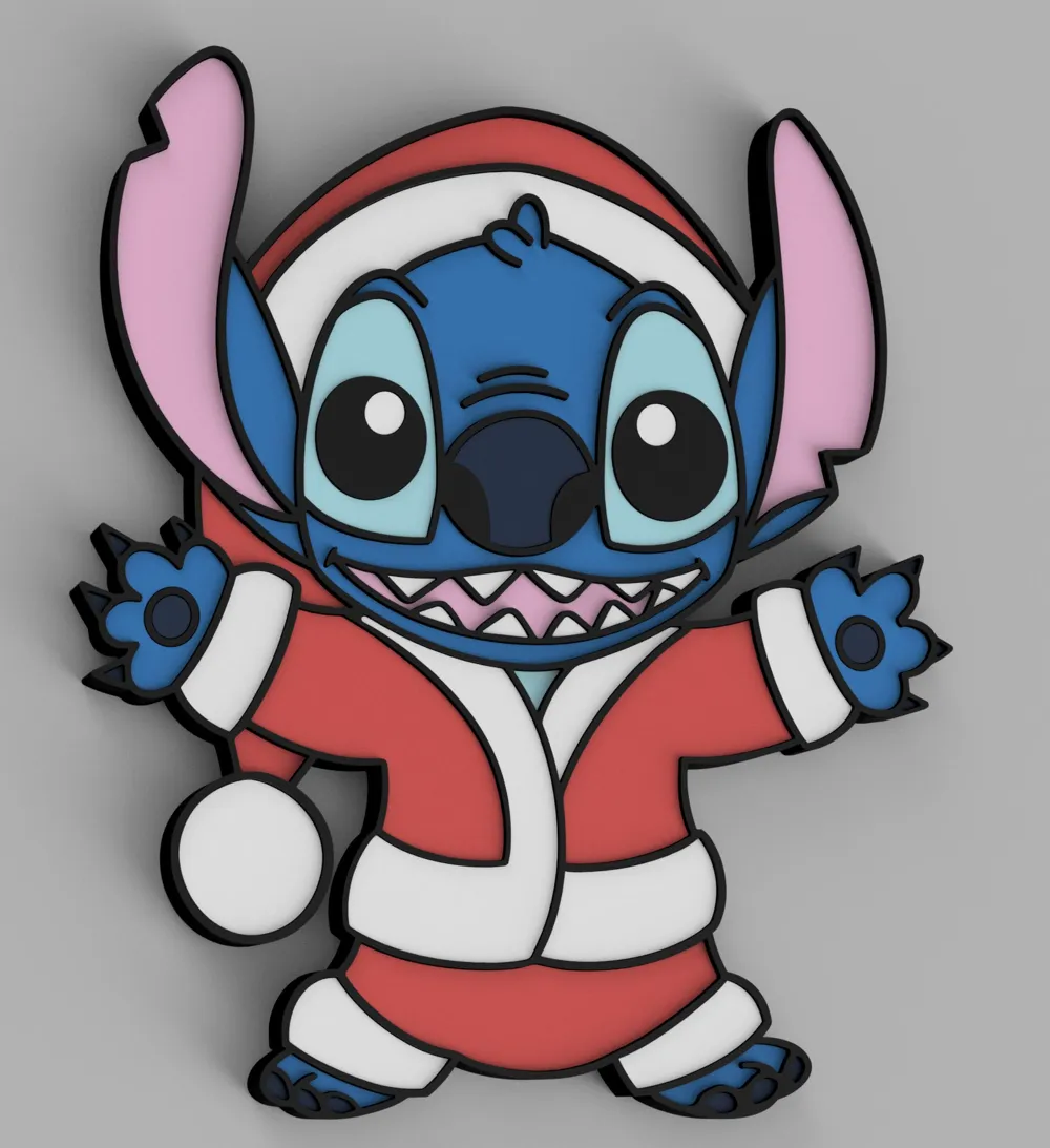 Holiday Stitch Wall Decor (No AMS) - Free 3D Print Model - MakerWorld