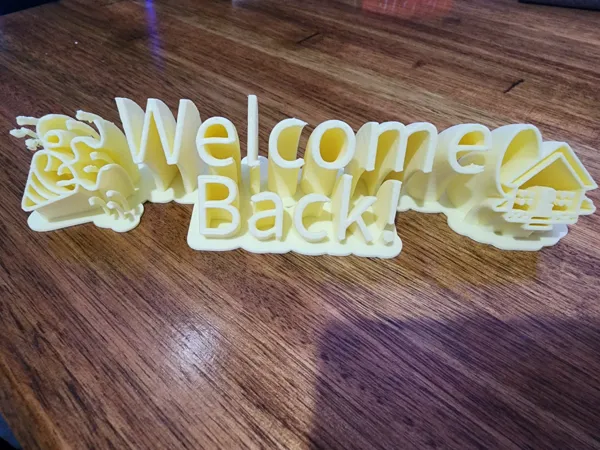 Panneau « Welcome Back »
