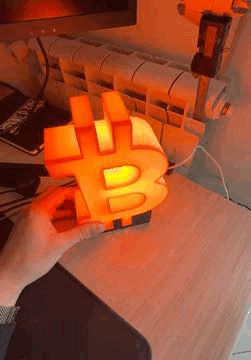 Bitcoin Neon-Style Lamp