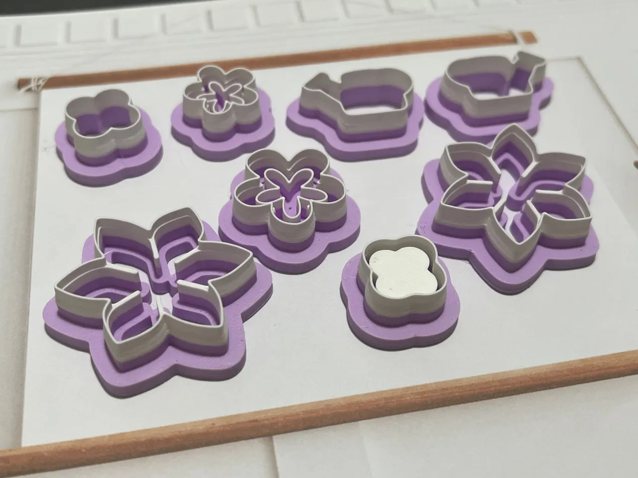 Summer Flower Polymer Clay Cutters for Earrings view 3