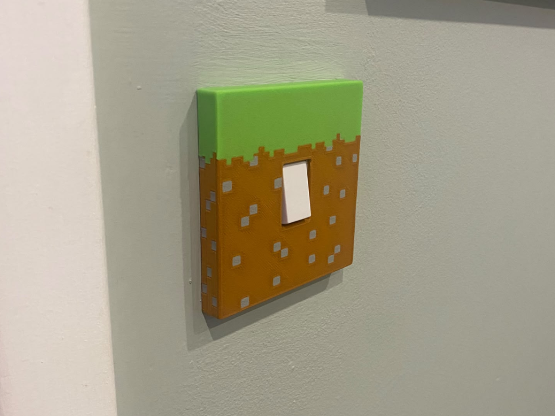 UK Light Switch Minecraft Cover (86mmx86mmx9mm)
