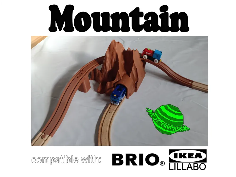 Toy Train Mountain with Bridge and Tunnel
