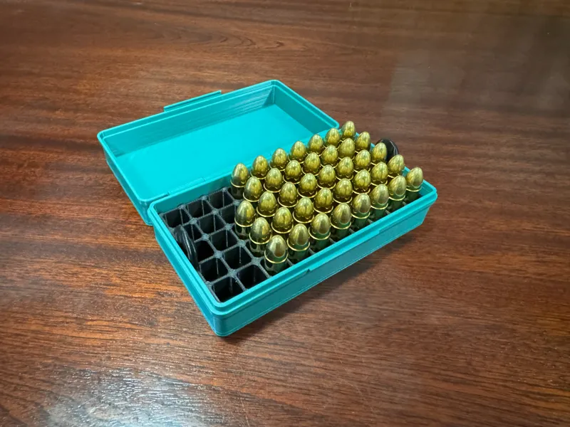 9mm Ammunition box with removable inner tray
