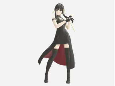 Dark Battle Anime Girl Figure