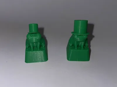 Top hat boss frog keycap