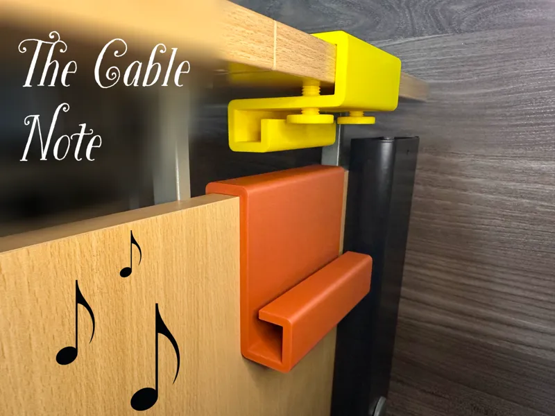 The cable note - customizable desk cable holder