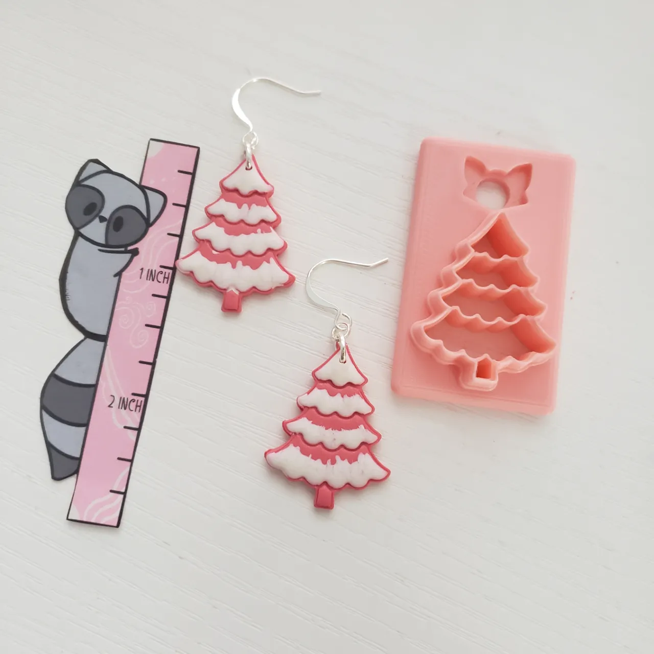 Christmas Tree Polymer Clay Earring Cutter view 3