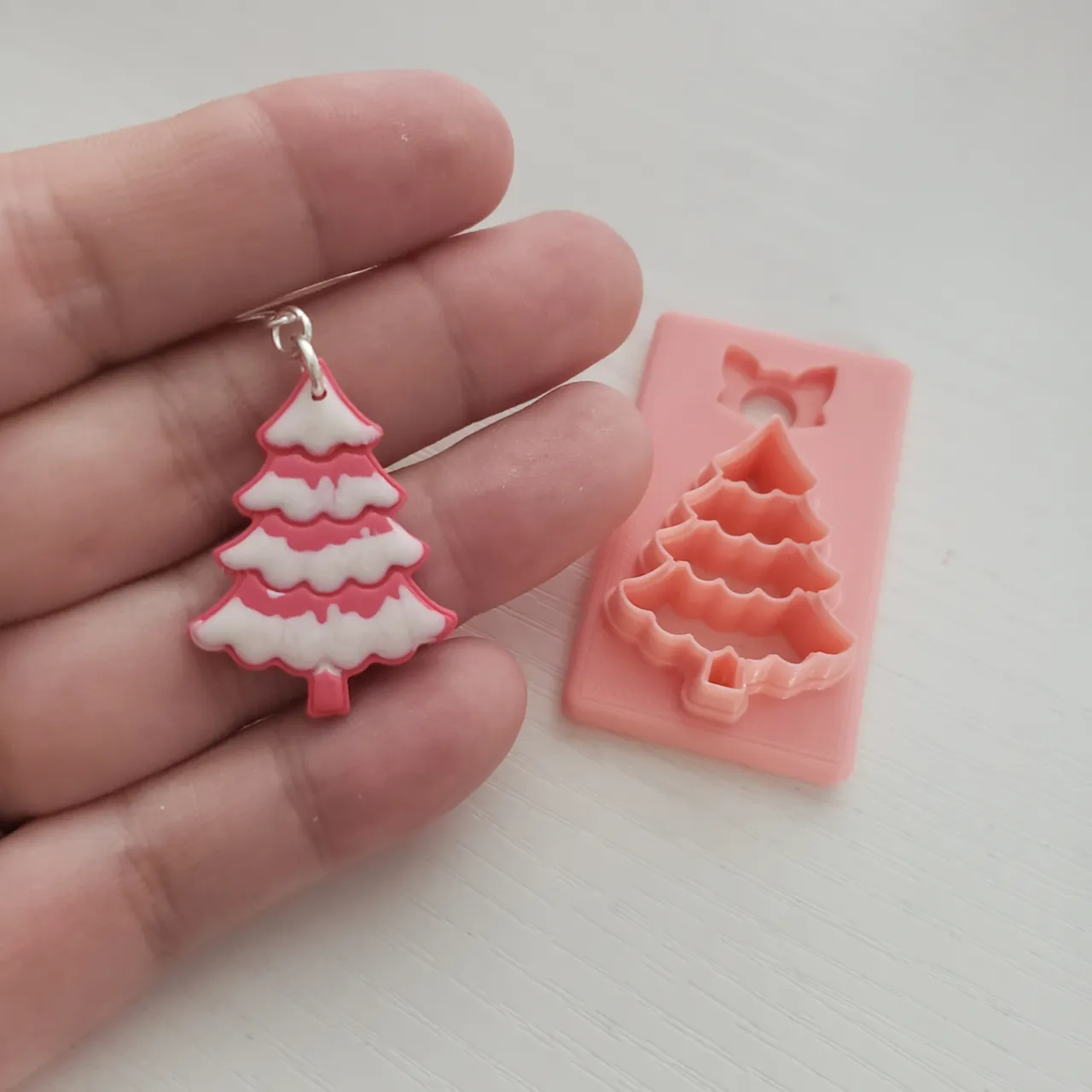 Christmas Tree Polymer Clay Earring Cutter view 2
