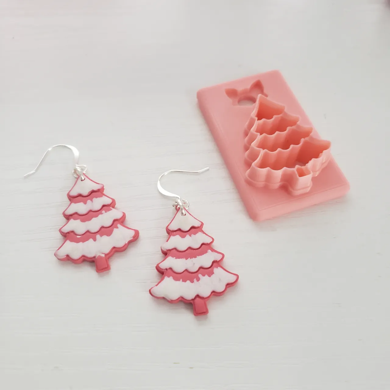 Christmas Tree Polymer Clay Earring Cutter view 4