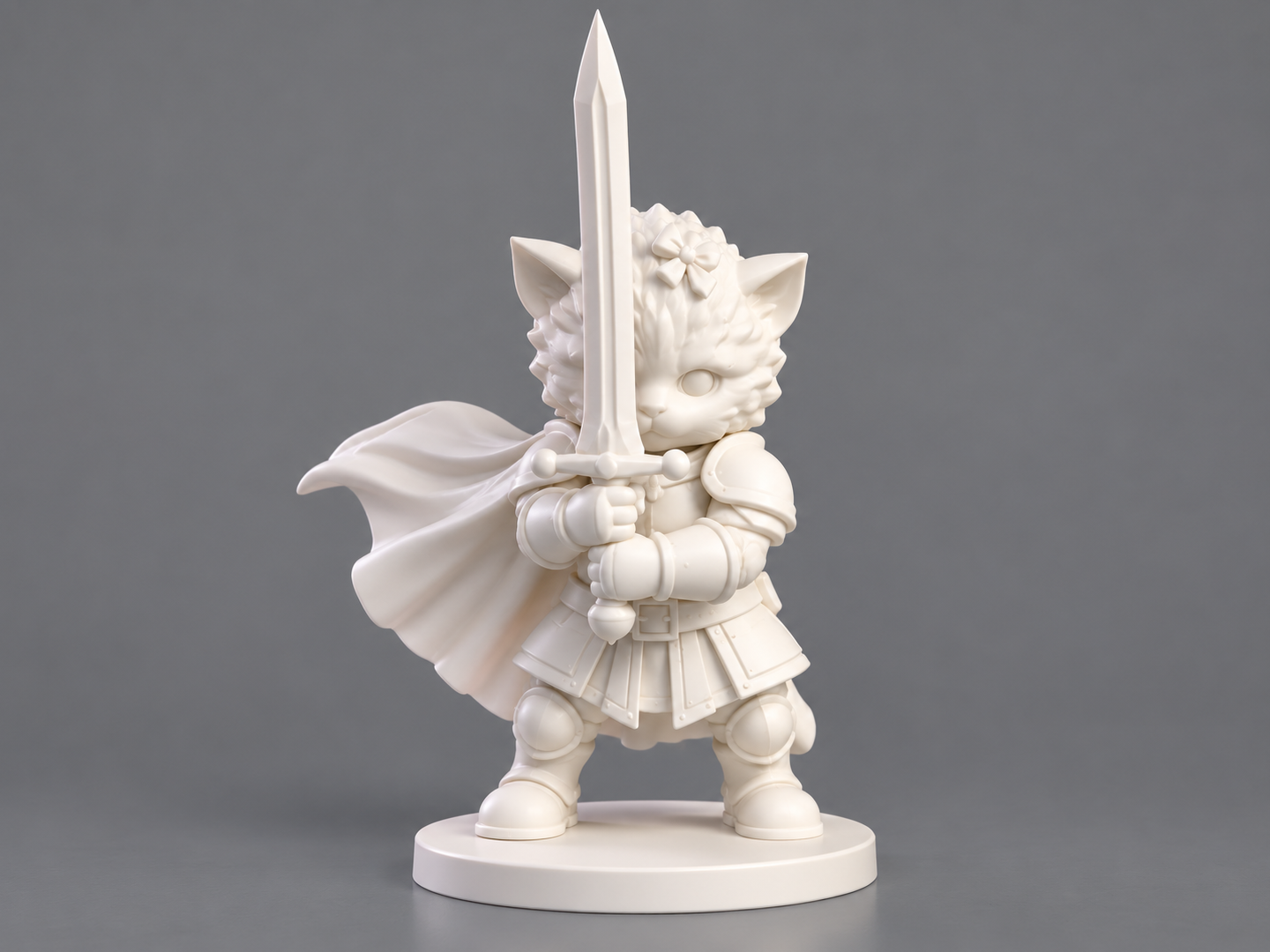 Cat Knight Miniature – Chibi Warrior - 1