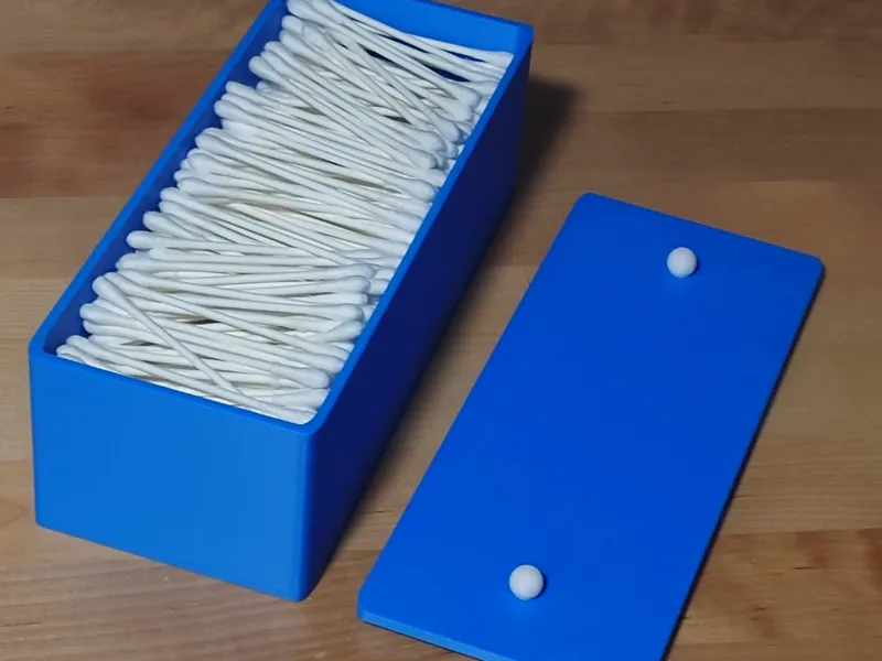Cotton Stick / Q-Tip Storage Box with Lid