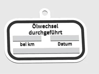 Ölwechsel-Reminder Schild
