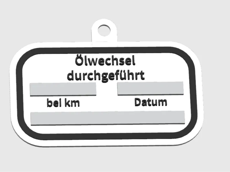 Ölwechsel-Reminder Schild