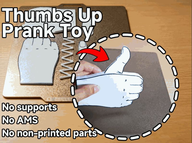 Thumbs Up to Middle Finger Prank Toy