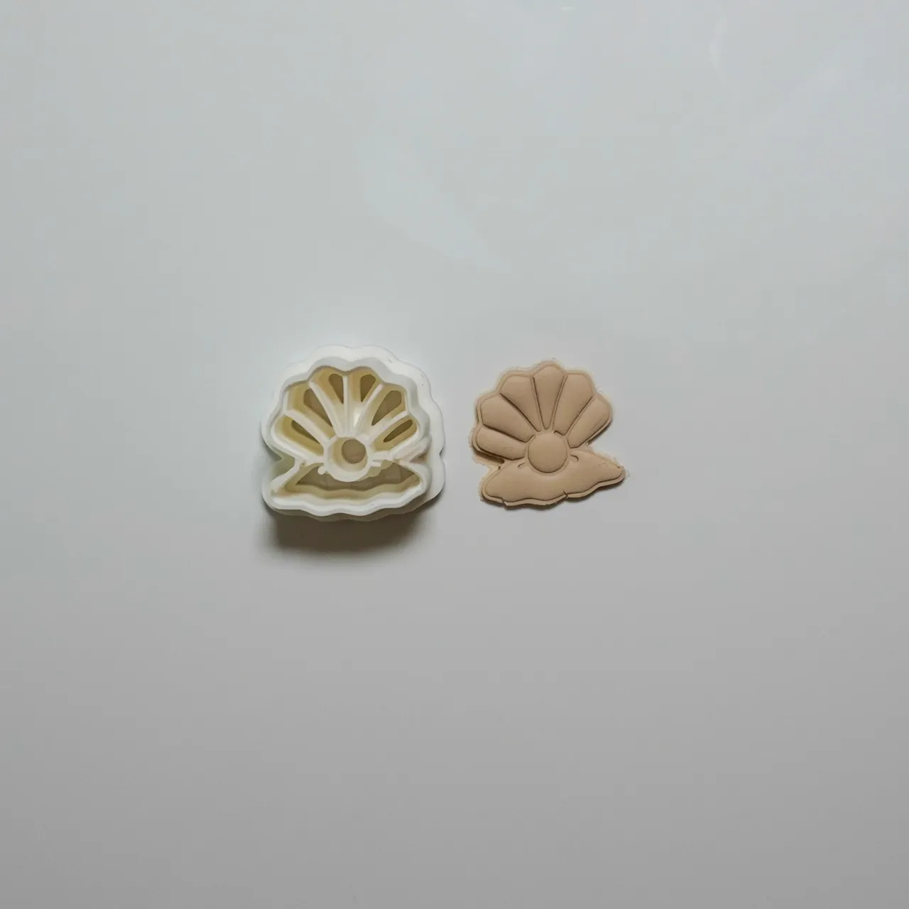 Shell Pearl Polymer Clay Cutter Earrings Necklace view 3