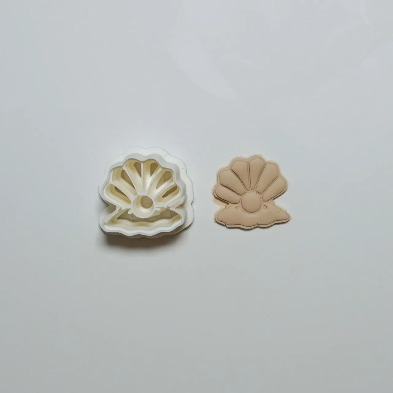 Shell Pearl Polymer Clay Cutter Earrings Necklace view 2