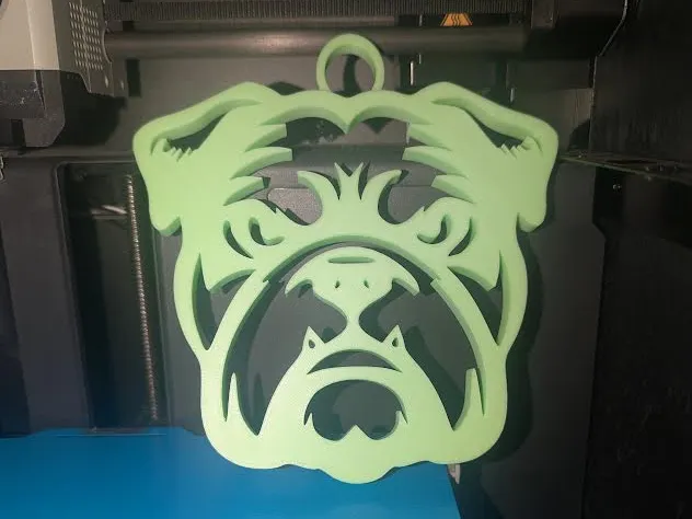 Bulldog mascot necklace pendant