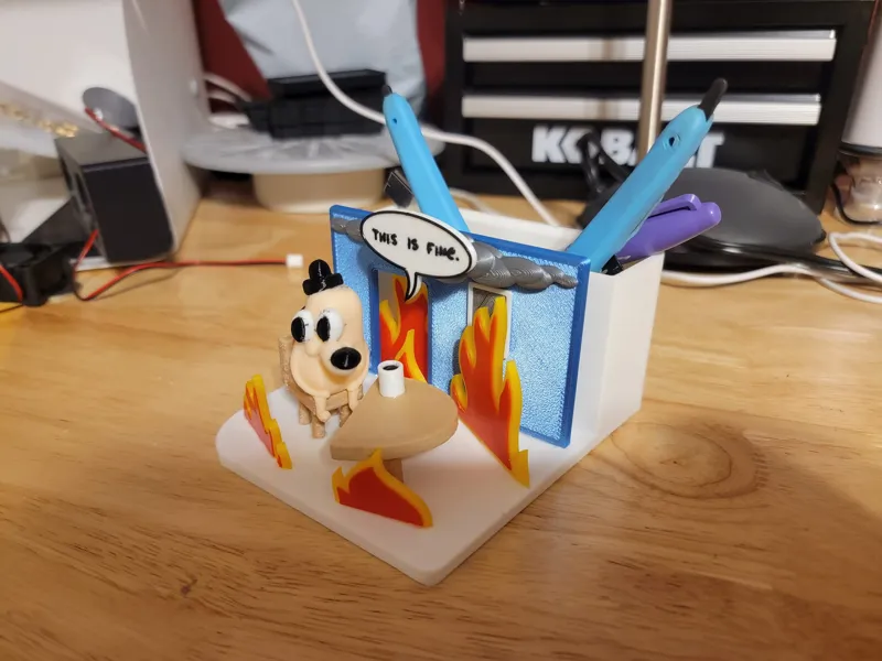 This is fine dog diorama Remix Remix