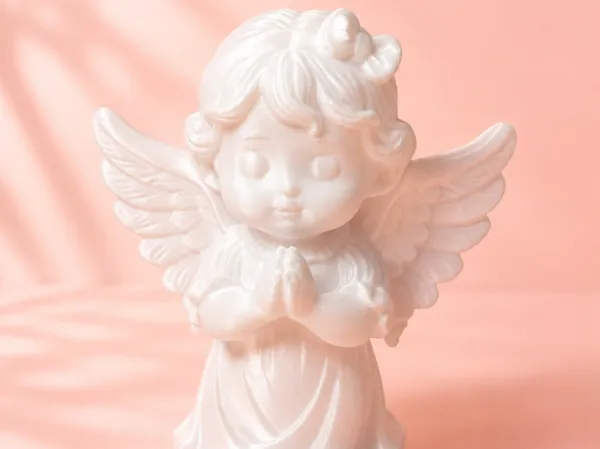 Ange déco pour gâteau de baptême