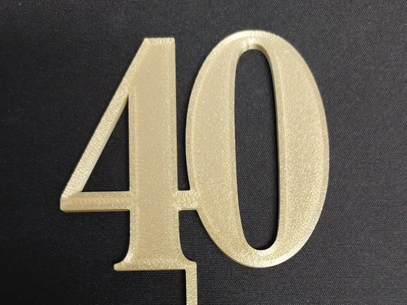 40 cake topper
