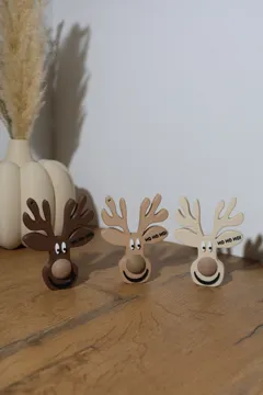 Estante o repisa: Cute Christmas Reindeer | Large Fuzzy Skin Nose — vista de referencia 4