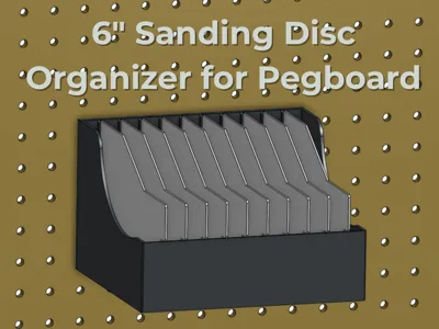 Pegboard 6-inch Sanding Disc Organizer