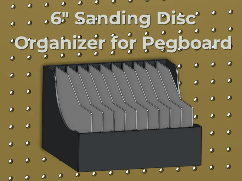 Pegboard 6-inch Sanding Disc Organizer