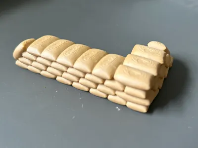 L Shaped Sand Barrier for Tabletop Wargamming