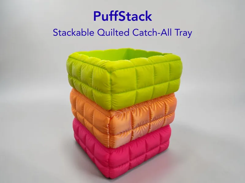 PuffStack - Stackable Quilted Catch-All Tray
