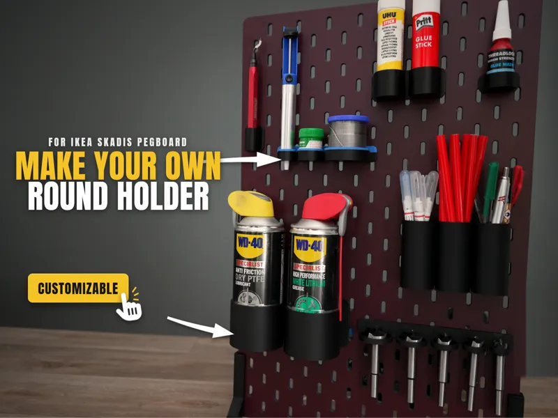 IKEA Skadis Customizable Round Holder, Your Size