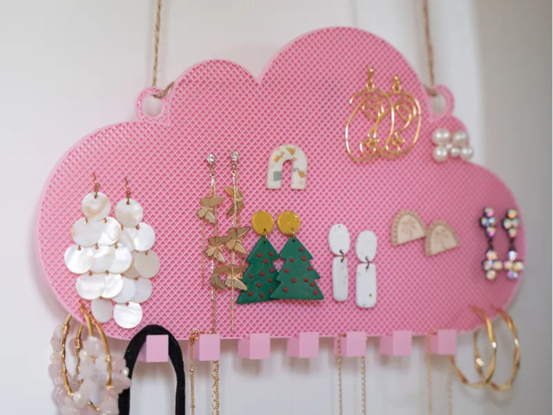 Cloud Shaped Earring & Necklace Holder