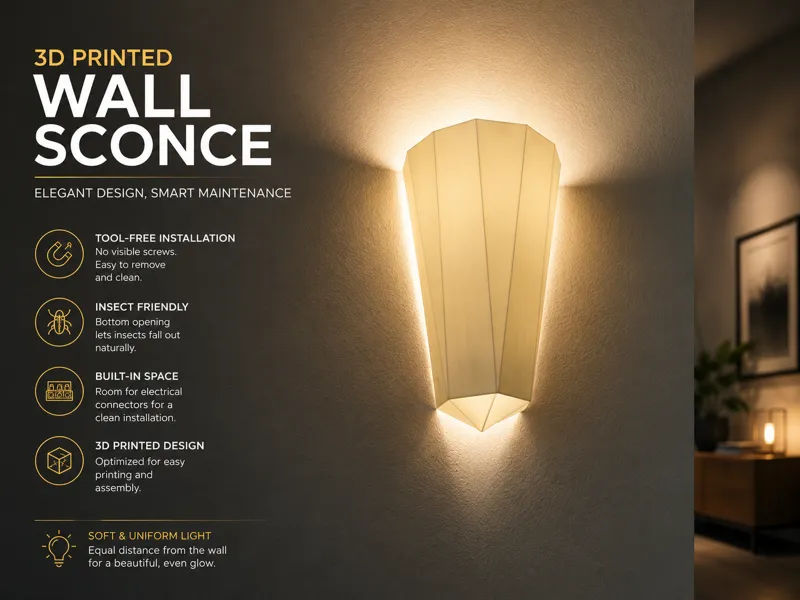 Wall Lamp - Elegant Design, Smarter Maintenance