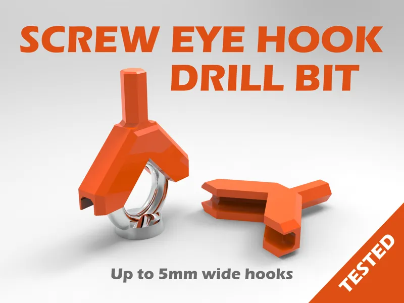 SCREW EYE HOOK DRILL BIT - EYE HOOK BIT - (Tested)