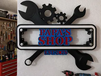 Papa's Shop Back Lit Sign