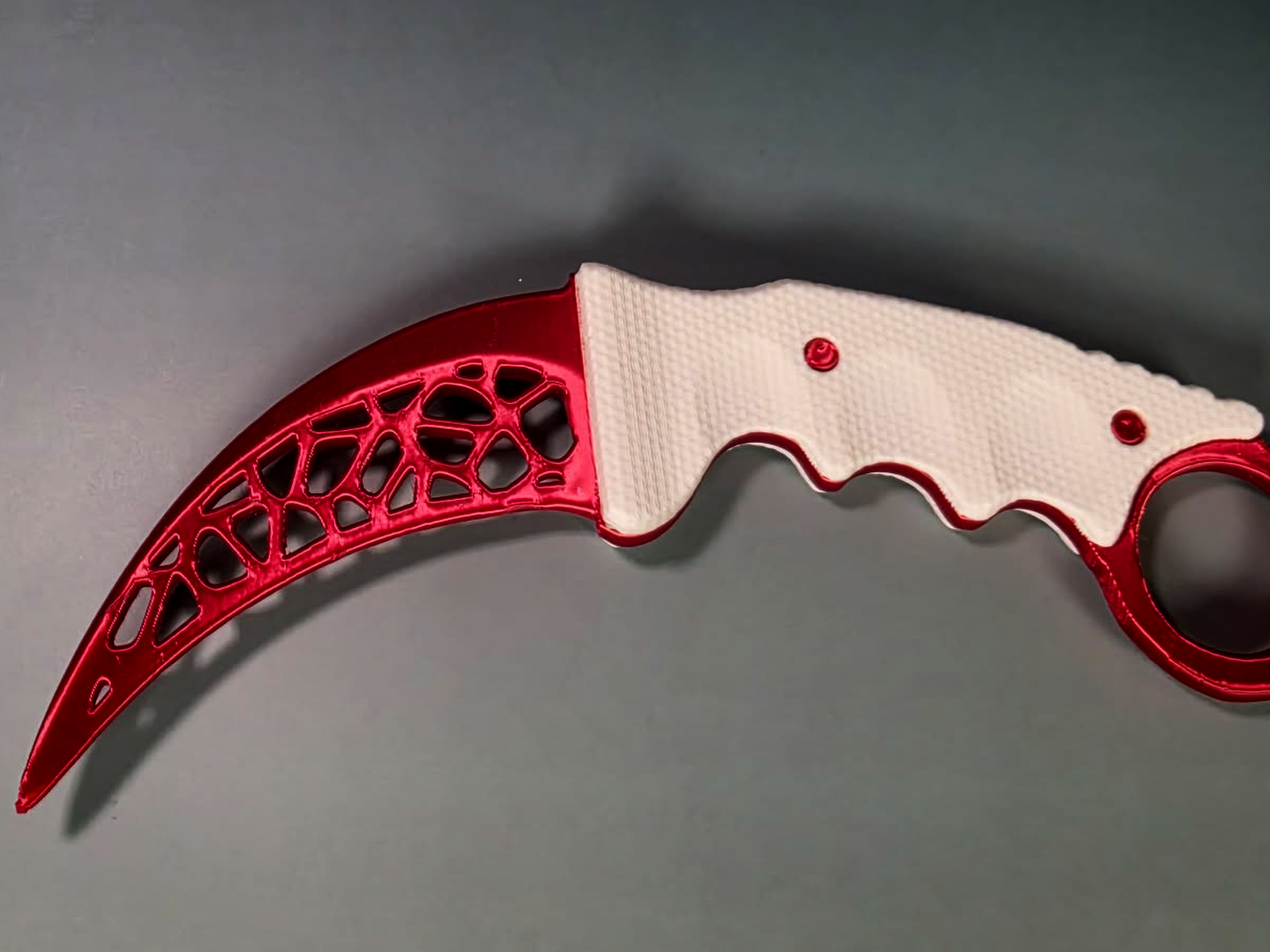 Karambit Knife Trainer/Fidget Voronoi Pattern - 1