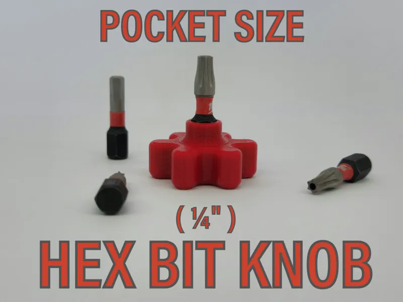 Pocket Size Hex Bit Knob