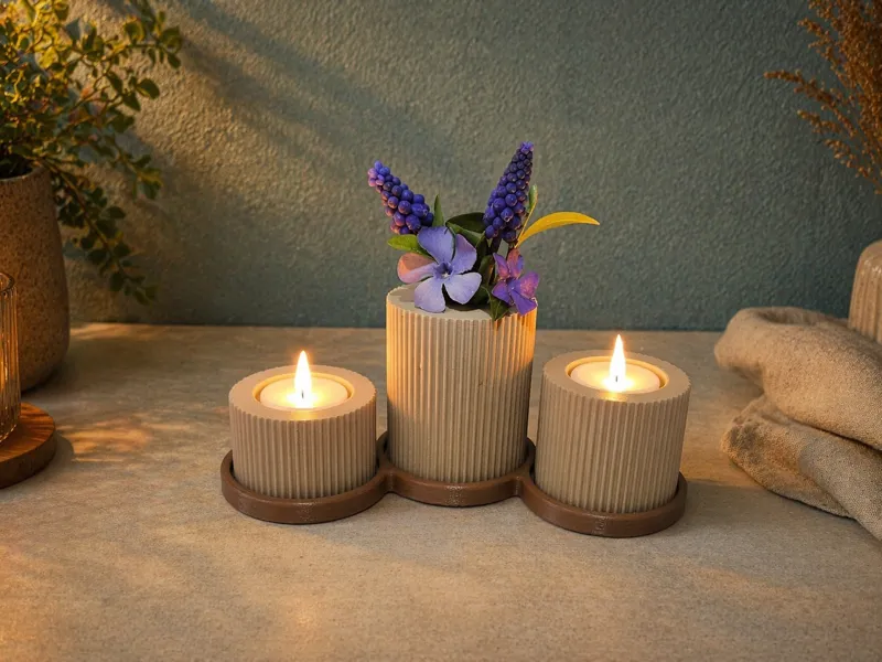 Japandi Design Teelicht Vasen Set