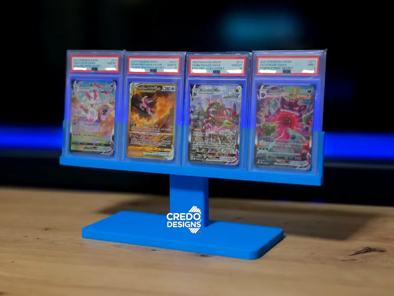 4x1 PSA Graded Slab Modern Display Stand