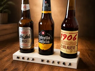 Beer bottle bar display