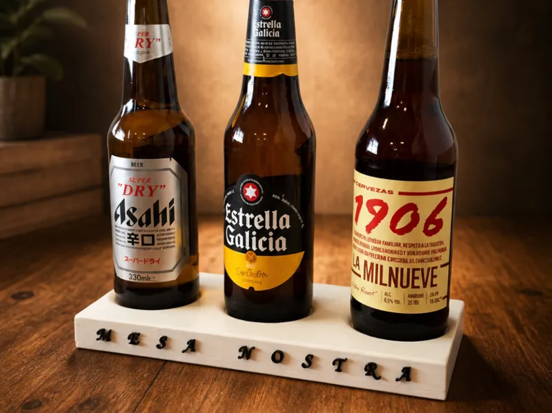 Beer bottle bar display
