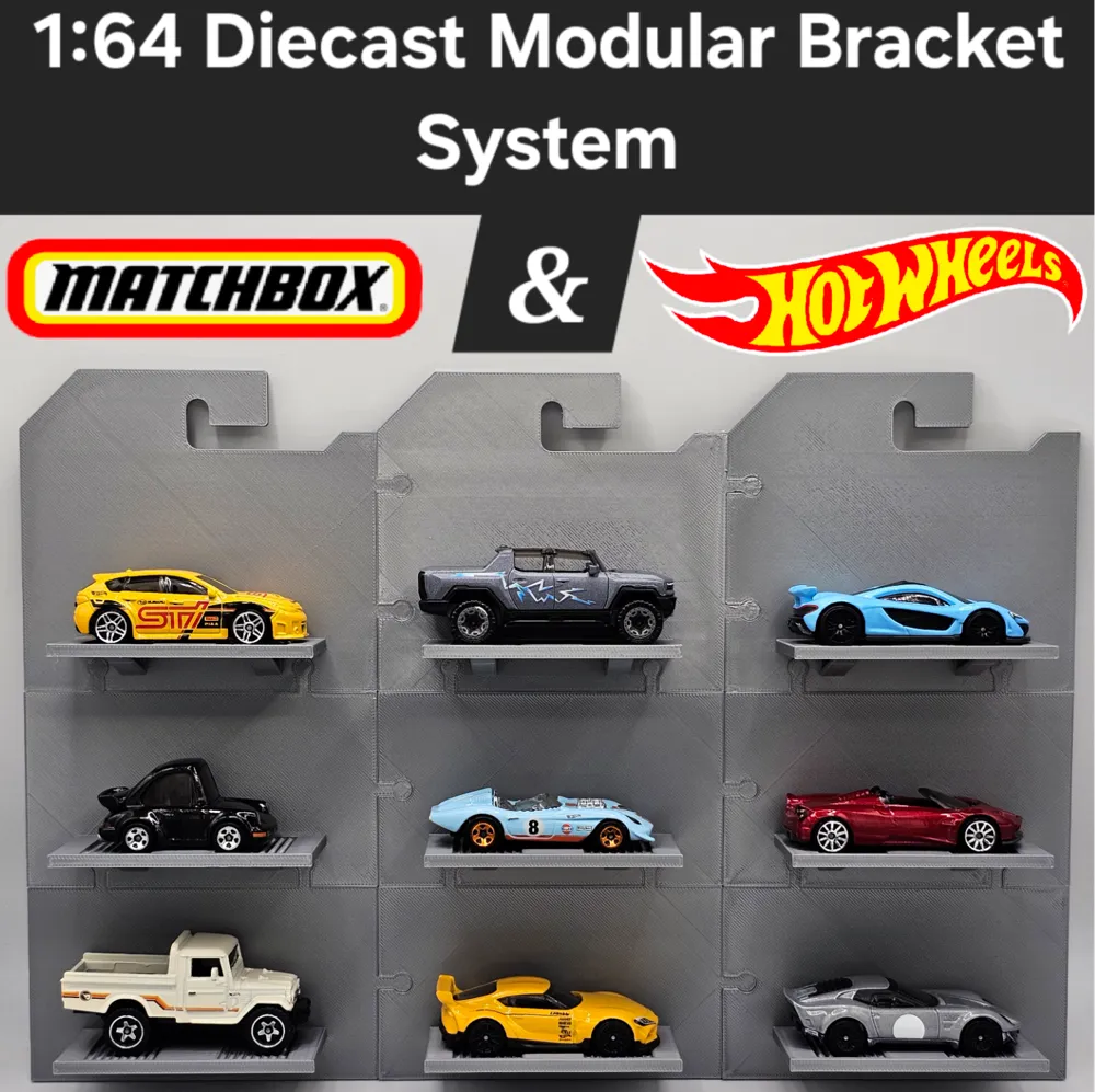 Hot Wheels/Matchbox Modular Bracket System: Opened - Free 3D Print ...