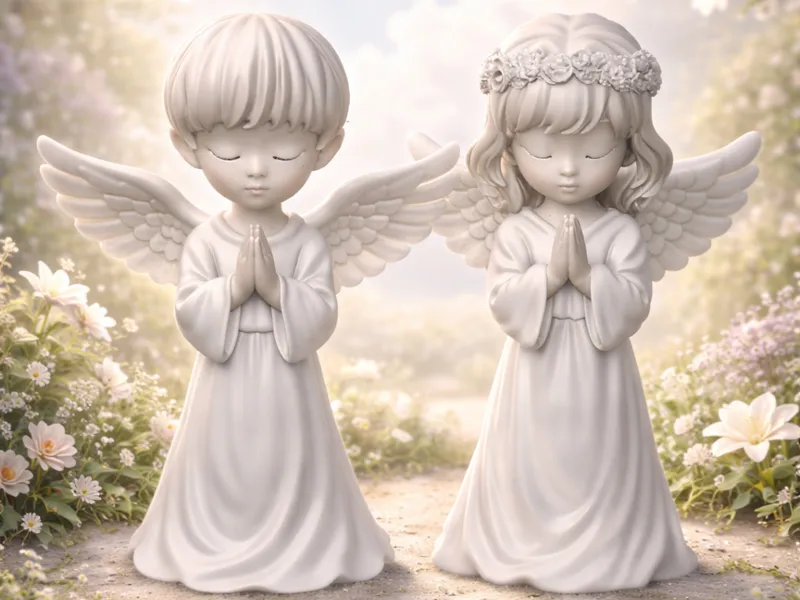 Angel Boy & Girl (Communion / Decorative Style)