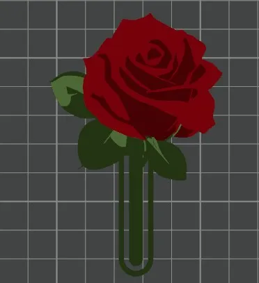 marcapaginas de rosa rosa - bookmark